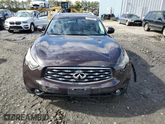 2010 Infiniti FX35 with VIN JN8AS1MW2AM856174, listed as a Copart auction lot 72948694 with 0 mi miles and Salvage Title. Bid and sale history available at carsss.com. Image 5.