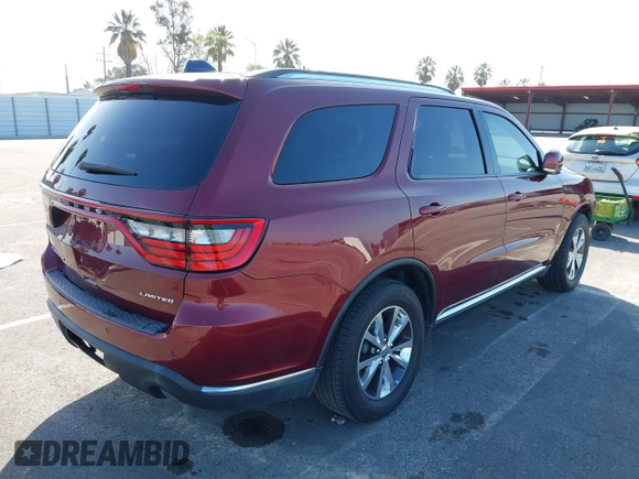 2016 Dodge Durango Limited with VIN 1C4RDHDG5GC459549, listed as a IAAI auction lot 41959863 with 93,760 mi miles. Bid and sale history available at carsss.com. Image 4.