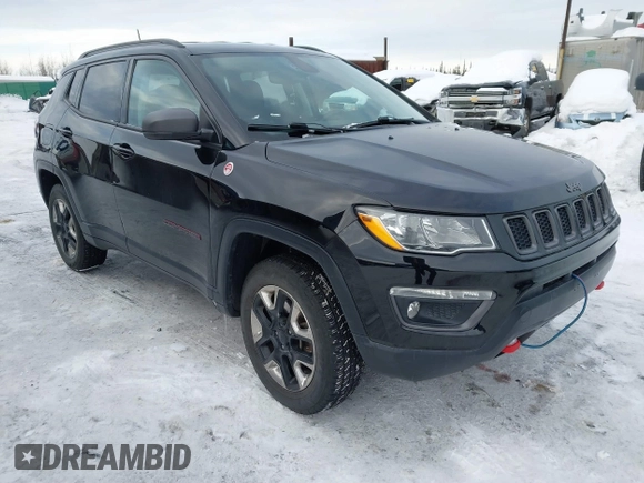 2018 Jeep Compass Trailhawk with VIN 3C4NJDDB3JT450932, listed as a IAAI auction lot 41616316 with 107,198 mi miles and . Bid and sale history available at DreamBid. Image 1.