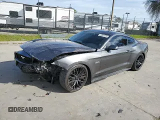 2020 Ford Mustang GT with VIN 1FA6P8CF3L5177093, listed as a Copart auction lot 50061925 with 44,749 mi miles and Salvage Title. Bid and sale history available at DreamBid. Image 1.