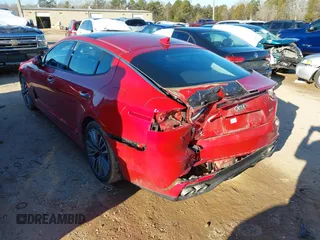2019 Kia Stinger with VIN KNAE15LA2K6046124, listed as a IAAI auction lot 41348793 with 58,162 mi miles. Bid and sale history available at carsss.com. Image 3.