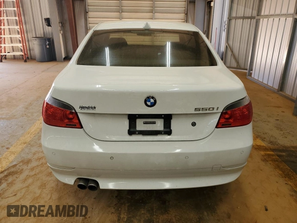 2007 BMW 5 Series 550i with VIN WBANB53507CP04533, listed as a Copart auction lot 43717455 with 112,046 mi miles and Clean Title. Bid and sale history available at DreamBid. Image 6.