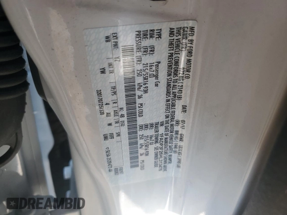 2017 Ford Focus SE with VIN 1FADP3F26HL313478, listed as a Copart auction lot 57078015 with 56,807 mi miles and Salvage title. Bid and sale history available at DreamBid. Image 12.