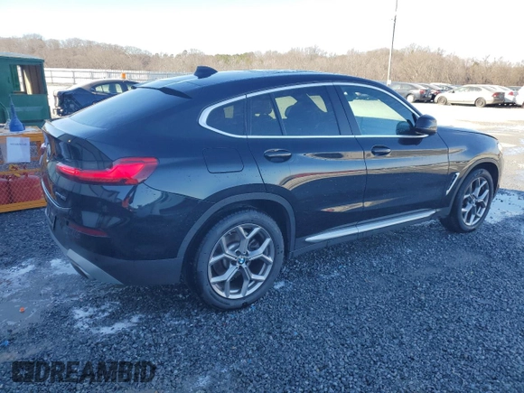 2022 BMW X4 xDrive30i with VIN 5UX33DT05N9M86605, listed as a Copart auction lot 40251784 with 38,430 mi miles. Bid and sale history available at carsss.com. Image 3.