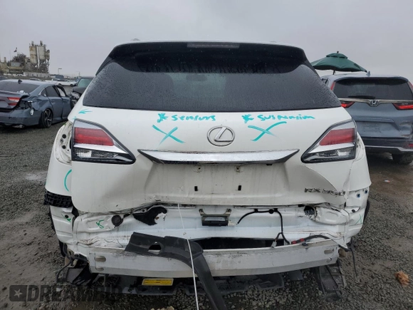 2013 Lexus RX 350 with VIN JTJZK1BA2D2008332, listed as a Copart auction lot 48825575 with 117,321 mi miles and Salvage Title. Bid and sale history available at DreamBid. Image 6.