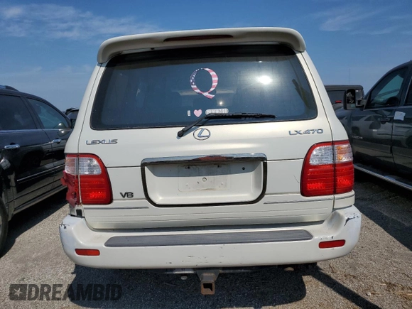 2000 Lexus LX 470 with VIN JT6HT00W2Y0106774, listed as a Copart auction lot 74762004 with Not Provided miles and Salvage Title. Bid and sale history available at DreamBid. Image 6.