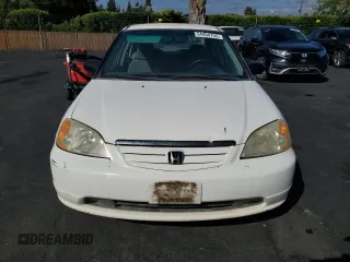 2001 Honda Civic LX with VIN 2HGES16591H574104, listed as a Copart auction lot 54454755 with 240,876 mi miles and Salvage Title. Bid and sale history available at carsss.com. Image 5.
