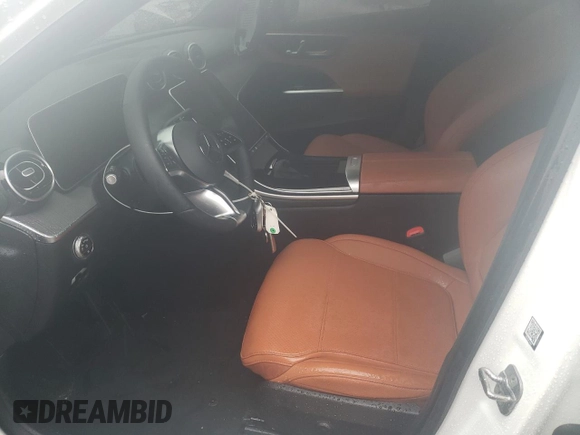 2025 Mercedes-Benz C 300 with VIN W1KAF4HB4SR240981, listed as a Copart auction lot 57949665 with 1,179 mi miles and Salvage title. Bid and sale history available at DreamBid. Image 7.