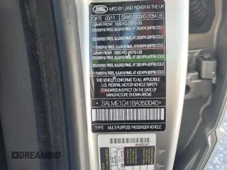2011 Land Rover Range Rover HSE with VIN SALME1D41BA350040, listed as a Copart auction lot 57609055 with 137,440 mi miles and Clean title. Bid and sale history available at DreamBid. Image 13.