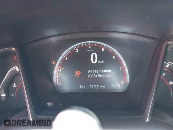 2018 Honda Civic Si Coupe with VIN 2HGFC3A59JH757829, listed as a IAAI auction lot 41509057 with 107,741 mi miles. Bid and sale history available at carsss.com. Image 7.