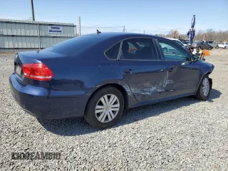 2013 Volkswagen Passat S with VIN 1VWAP7A3XDC003555, listed as a Copart auction lot 51424725 with 173,111 mi miles and Salvage Title. Bid and sale history available at carsss.com. Image 3.