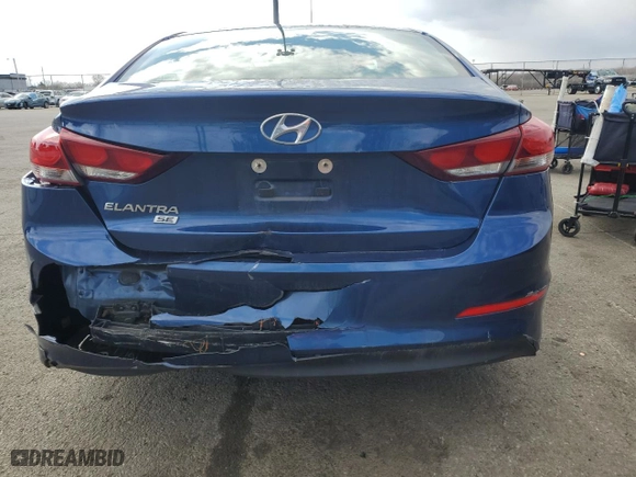 2018 Hyundai Elantra SE with VIN 5NPD74LFXJH347537, listed as a Copart auction lot 50220045 with 0 mi miles and Salvage Title. Bid and sale history available at carsss.com. Image 6.