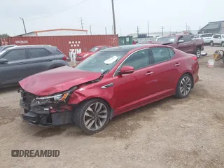 2015 Kia Optima SX Turbo with VIN 5XXGR4A65FG495401, listed as a IAAI auction lot 42287029 with 99,675 mi miles and . Bid and sale history available at DreamBid. Image 2.