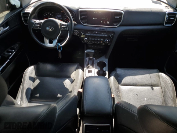 2021 Kia Sportage EX with VIN KNDPNCAC9M7936755, listed as a Copart auction lot 53895995 with 38,386 mi miles and Salvage title. Bid and sale history available at DreamBid. Image 8.
