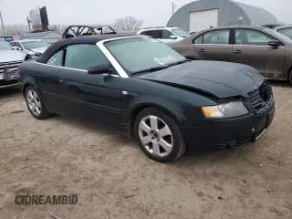 2005 Audi A4 3.0L with VIN WAUDT48H25K010760, listed as a Copart auction lot 43744165 with 113,454 mi miles and Salvage Title. Bid and sale history available at carsss.com. Image 4.