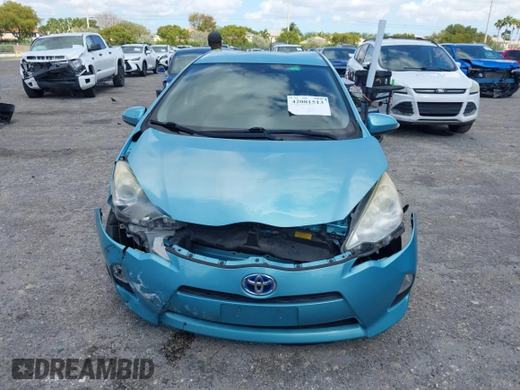 2013 Toyota Prius One with VIN JTDKDTB33D1051613, listed as a IAAI auction lot 42081513 with 97,101 mi miles. Bid and sale history available at carsss.com. Image 12.