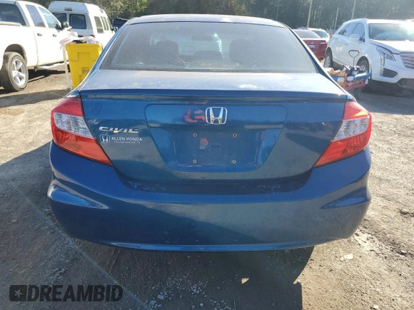 2012 Honda Civic EX with VIN 2HGFB2F87CH546602, listed as a Copart auction lot 81075254 with 164,588 mi miles and Salvage Title. Bid and sale history available at DreamBid. Image 6.
