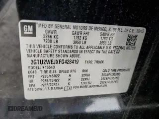 2015 GMC Sierra 1500 Denali z VIN 3GTU2WEJXFG428419, wystawiony jako Copart lot #55397705 z przebiegiem 225 547 mil mil oraz Czysty tytuł • Clean title. Historia ofert i sprzedaży dostępna na DreamBid. Obrazek 12.