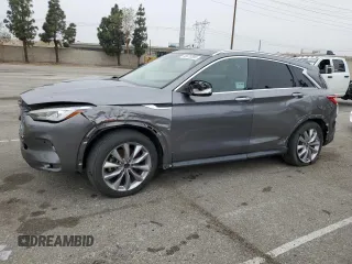 2019 Infiniti QX50 LUXE with VIN 3PCAJ5M15KF113075, listed as a Copart auction lot 55670595 with 71,640 mi miles and Salvage Title. Bid and sale history available at carsss.com. Image 1.