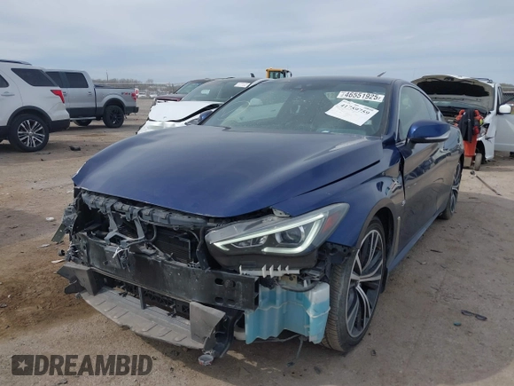 2020 Infiniti Q60 Luxe z VIN JN1EV7EK3LM340091, wystawiony jako IAAI lot #41759759 z przebiegiem 98 586 mil mil oraz . Historia ofert i sprzedaży dostępna na DreamBid. Obrazek 2.