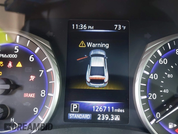 2018 Infiniti Q60 Luxe with VIN JN1EV7EK6JM341569, listed as a IAAI auction lot 41740997 with 126,711 mi miles and . Bid and sale history available at carsss.com. Image 15.