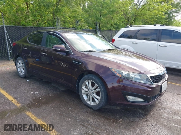 2013 Kia Optima EX with VIN 5XXGN4A71DG178586, listed as a IAAI auction lot 42171185 with 148,391 mi miles. Bid and sale history available at carsss.com. Image 1.