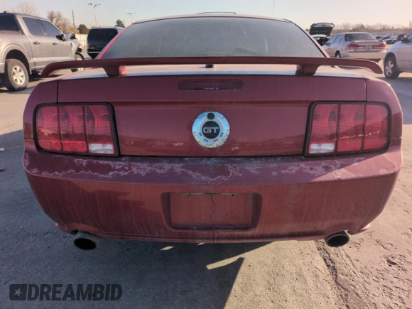 2008 Ford Mustang GT Deluxe with VIN 1ZVHT82H885101746, listed as a Copart auction lot 52190105 with 102,280 mi miles and Salvage Title. Bid and sale history available at carsss.com. Image 6.