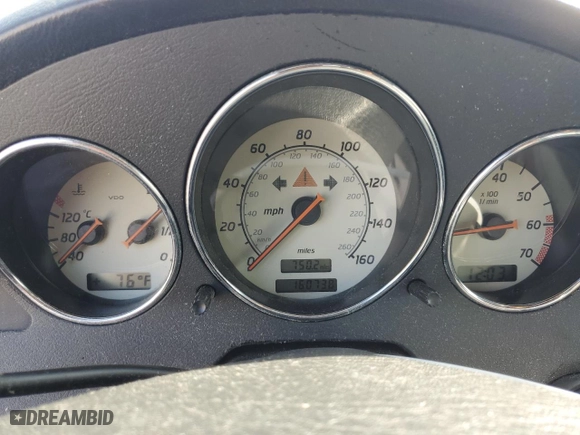 2000 Mercedes-Benz SLK-Class Kompressor with VIN WDBKK47F8YF161417, listed as a Copart auction lot 44499855 with 160,738 mi miles and Salvage Title. Bid and sale history available at carsss.com. Image 9.