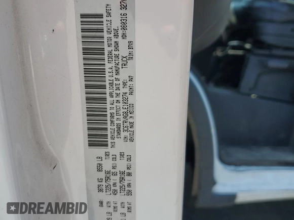 2018 Ram ProMaster Cargo with VIN 3C6TRVAG8JE103274, listed as a Copart auction lot 87356684 with 268,754 mi miles and Clean Title. Bid and sale history available at DreamBid. Image 13.