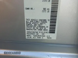 2022 Nissan LEAF S z VIN 1N4AZ1BV5NC551593, wystawiony jako Copart lot #69391524 z przebiegiem 36 954 mil mil oraz Szkoda całkowita • Salvage title. Historia ofert i sprzedaży dostępna na DreamBid. Obrazek 15.