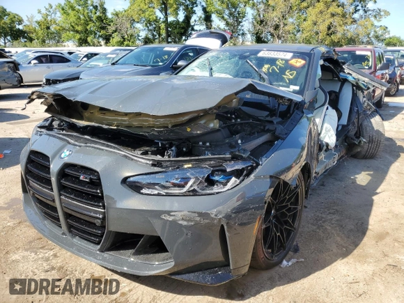 2022 BMW M3 Competition xDrive with VIN WBS43AY04NFL75227, listed as a Copart auction lot 63833574 with Not provided miles and Non repairable. Bid and sale history available at DreamBid. Image 1.
