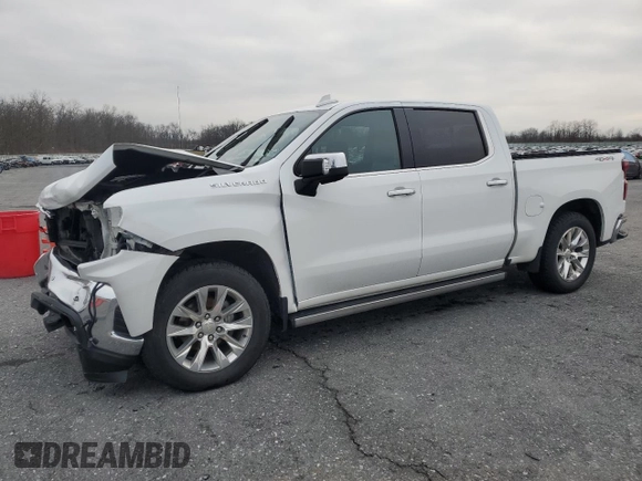 2020 Chevrolet Silverado 1500 LTZ with VIN 1GCUYGETXLZ229453, listed as a Copart auction lot 86783534 with Not Provided miles and Salvage Title. Bid and sale history available at DreamBid. Image 1.
