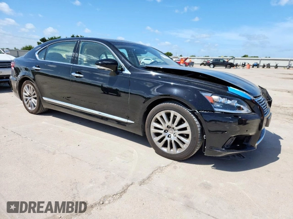 2014 Lexus LS 460 L with VIN JTHGL5EF3E5053378, listed as a Copart auction lot 61666425 with 68,013 mi miles and Salvage title. Bid and sale history available at DreamBid. Image 4.