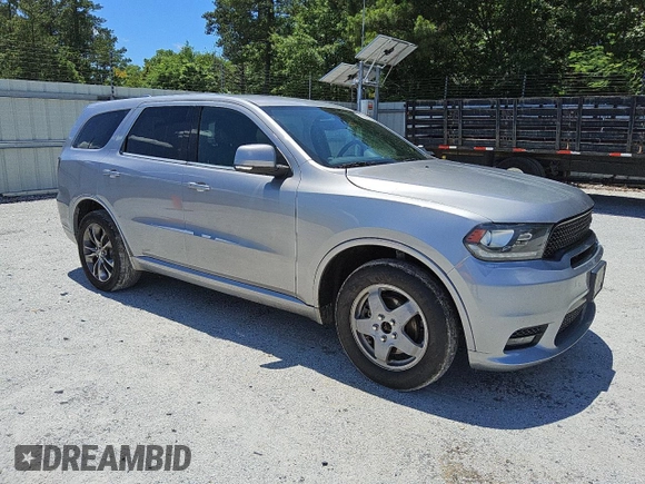 2019 Dodge Durango GT Plus z VIN 1C4RDJDG3KC780621, wystawiony jako Copart lot #57575465 z przebiegiem 129 836 mil mil oraz Czysty tytuł • Clean title. Historia ofert i sprzedaży dostępna na DreamBid. Obrazek 4.