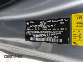 2012 BMW 1 Series 128i с VIN WBAUP9C52CVL91861, выставлен на аукционе Copart как лот 83647764 с пробегом 136 735 миль миль и Списание • Salvage title. История ставок и продаж доступна на DreamBid. Изображение 14.