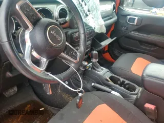 2018 Jeep Wrangler Unlimited Sahara with VIN 1C4HJXEG1JW175936, listed as a Copart auction lot 55610375 with 39,479 mi miles and Salvage title. Bid and sale history available at DreamBid. Image 8.