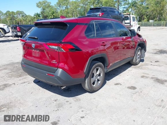 2023 Toyota RAV4 Hybrid LE with VIN JTMLWRFV0PD205064, listed as a IAAI auction lot 41749511 with 22,450 mi miles. Bid and sale history available at carsss.com. Image 4.