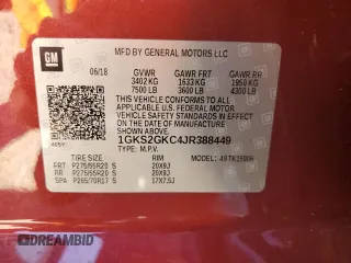 2018 GMC Yukon XL SLT z VIN 1GKS2GKC4JR388449, wystawiony jako Copart lot #52379265 z przebiegiem 135 130 mil mil oraz Szkoda całkowita • Salvage title. Historia ofert i sprzedaży dostępna na DreamBid. Obrazek 14.