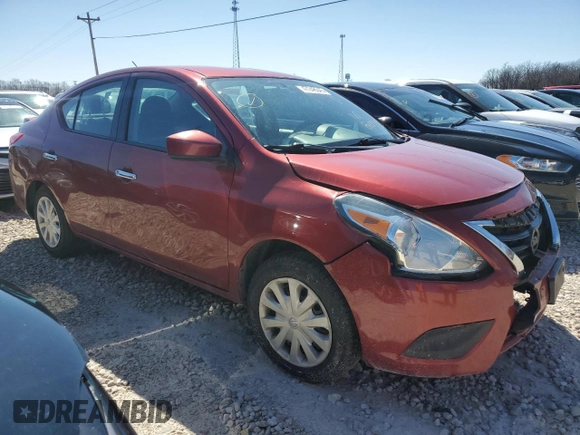 2018 Nissan Versa Sedan SV with VIN 3N1CN7AP7JK442869, listed as a Copart auction lot 47248545 with 145,686 mi miles and Salvage Title. Bid and sale history available at carsss.com. Image 4.