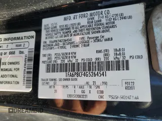 2016 Ford Mustang GT with VIN 1FA6P8CF4G5264541, listed as a Copart auction lot 50101915 with 82,824 mi miles and Salvage title. Bid and sale history available at DreamBid. Image 12.