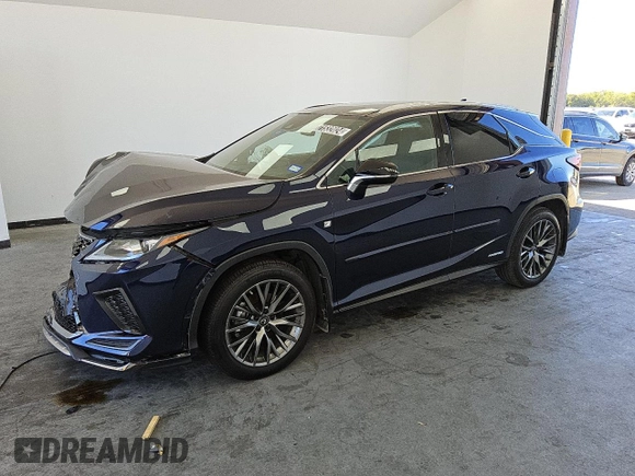 2022 Lexus RX with VIN 2T2YGMDA5NC087783, listed as a Copart auction lot 71532024 with 27,628 mi miles and Salvage Title. Bid and sale history available at carsss.com. Image 1.