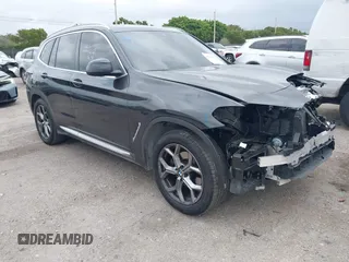 2023 BMW X3 sDrive30i with VIN 5UX43DP09P9R23362, listed as a IAAI auction lot 41709641 with 30,696 mi miles and . Bid and sale history available at DreamBid. Image 1.