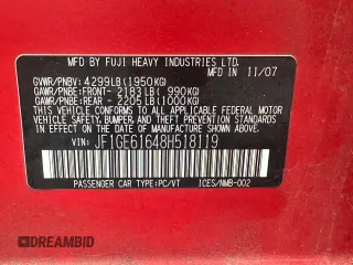2008 Subaru Impreza i с VIN JF1GE61648H518119, выставлен на аукционе Copart как лот 55556965 с пробегом 72 516 миль миль и Списание • Salvage title. История ставок и продаж доступна на DreamBid. Изображение 13.