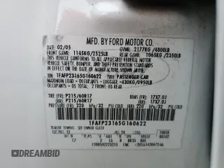 2005 Ford Five Hundred SE with VIN 1FAFP23165G160622, listed as a Copart auction lot 80302654 with 78,330 mi miles and Salvage Title. Bid and sale history available at carsss.com. Image 14.