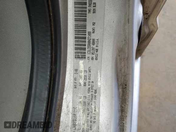 2008 Chrysler Sebring Touring z VIN 1C3LC55R08N271099, wystawiony jako Copart lot #53620705 z przebiegiem 134 637 mil mil oraz Szkoda całkowita • Salvage title. Historia ofert i sprzedaży dostępna na DreamBid. Obrazek 12.