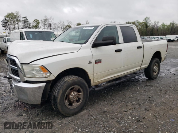 2012 Ram 2500 ST with VIN 3C6UD5CL7CG264381, listed as a Copart auction lot 51233705 with 190,870 mi miles and Salvage Title. Bid and sale history available at carsss.com. Image 1.