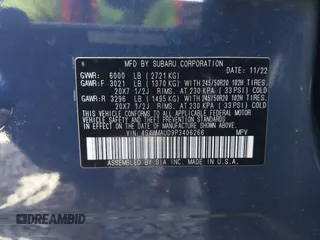 2023 Subaru Ascent Limited with VIN 4S4WMAUD9P3406266, listed as a IAAI auction lot 42573531 with 18,077 mi miles and . Bid and sale history available at DreamBid. Image 9.