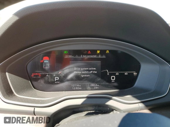 2024 Audi Q5 Premium Plus with VIN WA1BBAFY3R2040820, listed as a Copart auction lot 77135564 with 12,716 mi miles and Salvage title. Bid and sale history available at DreamBid. Image 9.