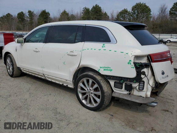 2012 Lincoln MKT EcoBoost with VIN 2LMHJ5AT4CBL53611, listed as a Copart auction lot 46493425 with 77,072 mi miles and Salvage Title. Bid and sale history available at DreamBid. Image 2.