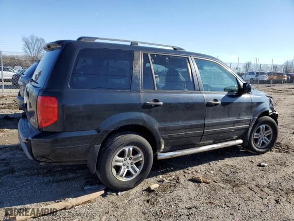 2003 Honda Pilot EX with VIN 2HKYF18633H541583, listed as a Copart auction lot 45455475 with 0 mi miles and Salvage Title. Bid and sale history available at carsss.com. Image 3.